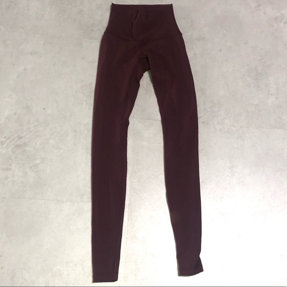 Burgundy lululemon leggings - Picture 1 of 3
